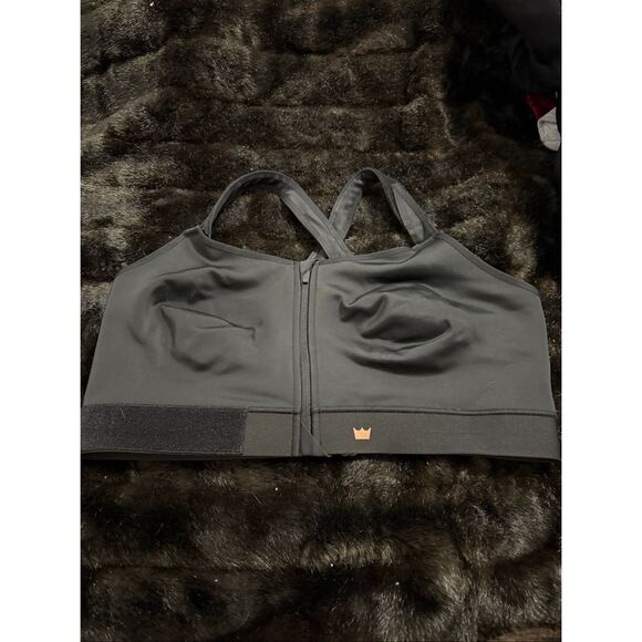 Shefit Sports Bra Womens Size 6 Luxe Flex Black Rose Gold Medium Impact Athletic - Picture 3 of 6